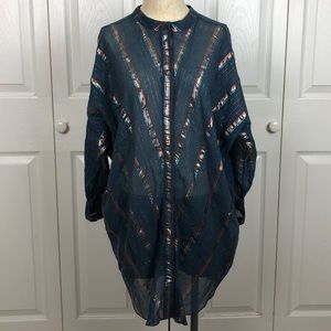 Anthropology TRYB Beatrix Sapphire Shirt/ Dress NWT